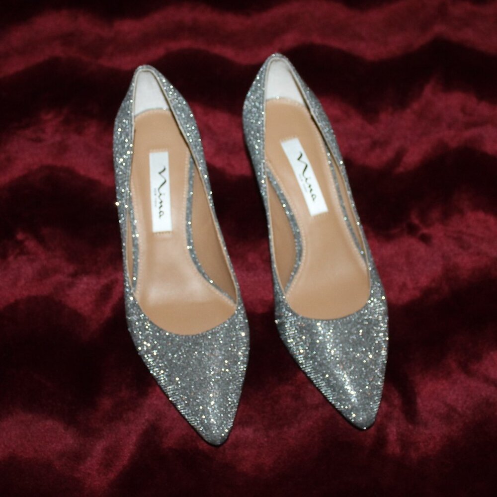 Nina sparkly silver heels - Picture 7 of 7